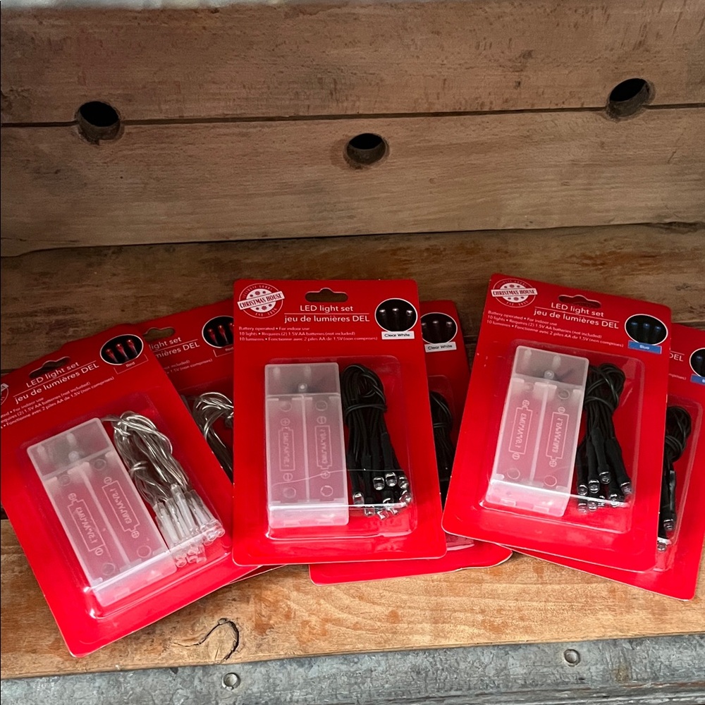 Six LED Light Sets: Red, White, & Blue